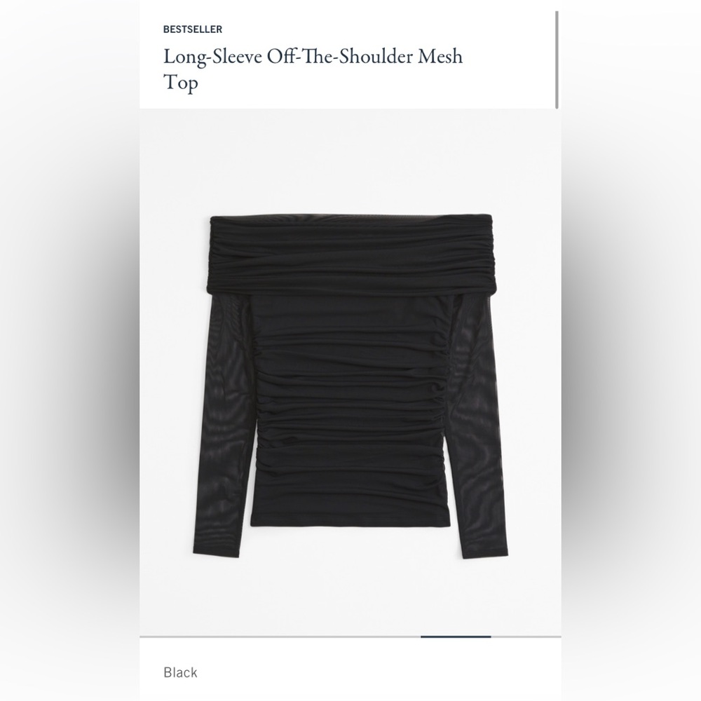 Abercrombie mesh off the shoulder top